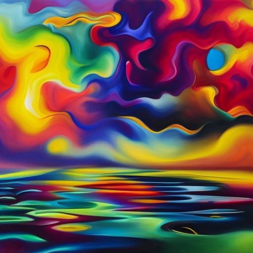 Surreal Space Awakening in Salvador Dali Style