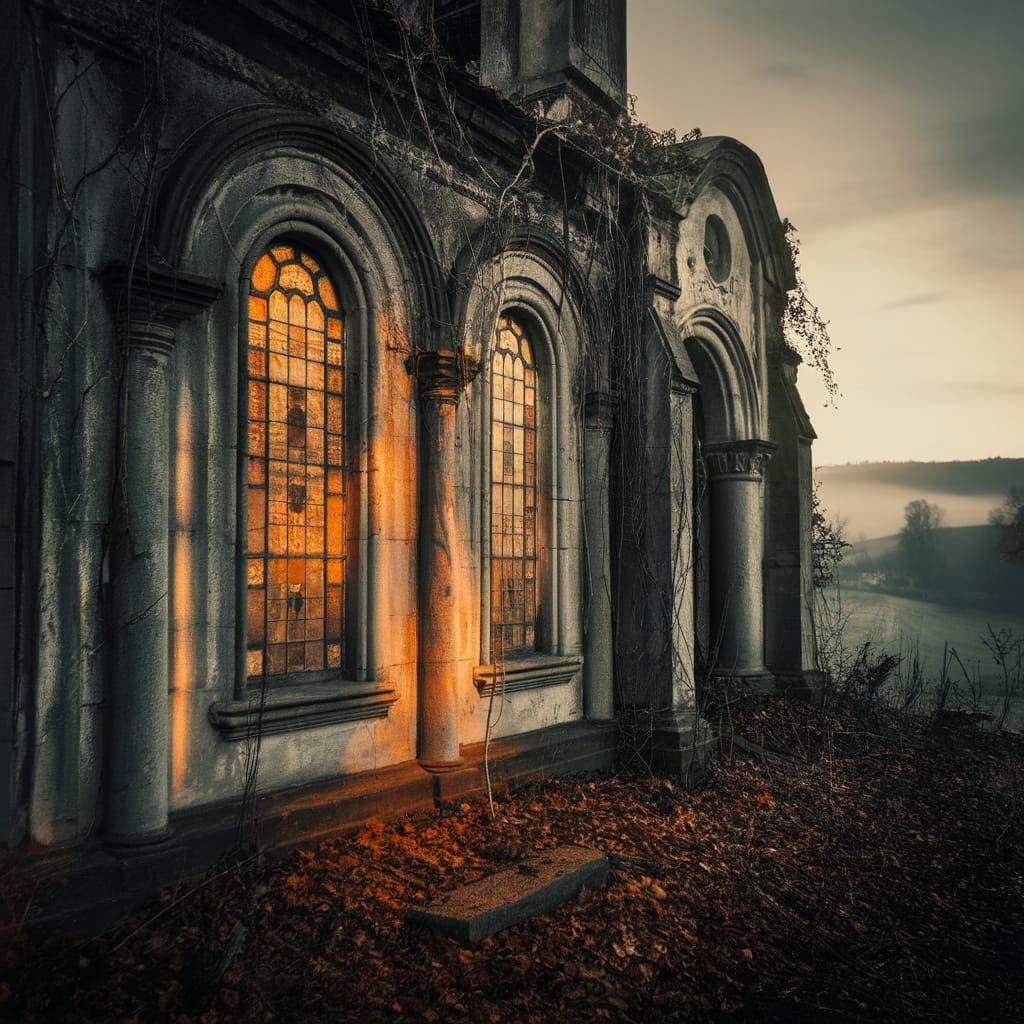 Abandoned Church in Transylvania: A Cinematic Shot