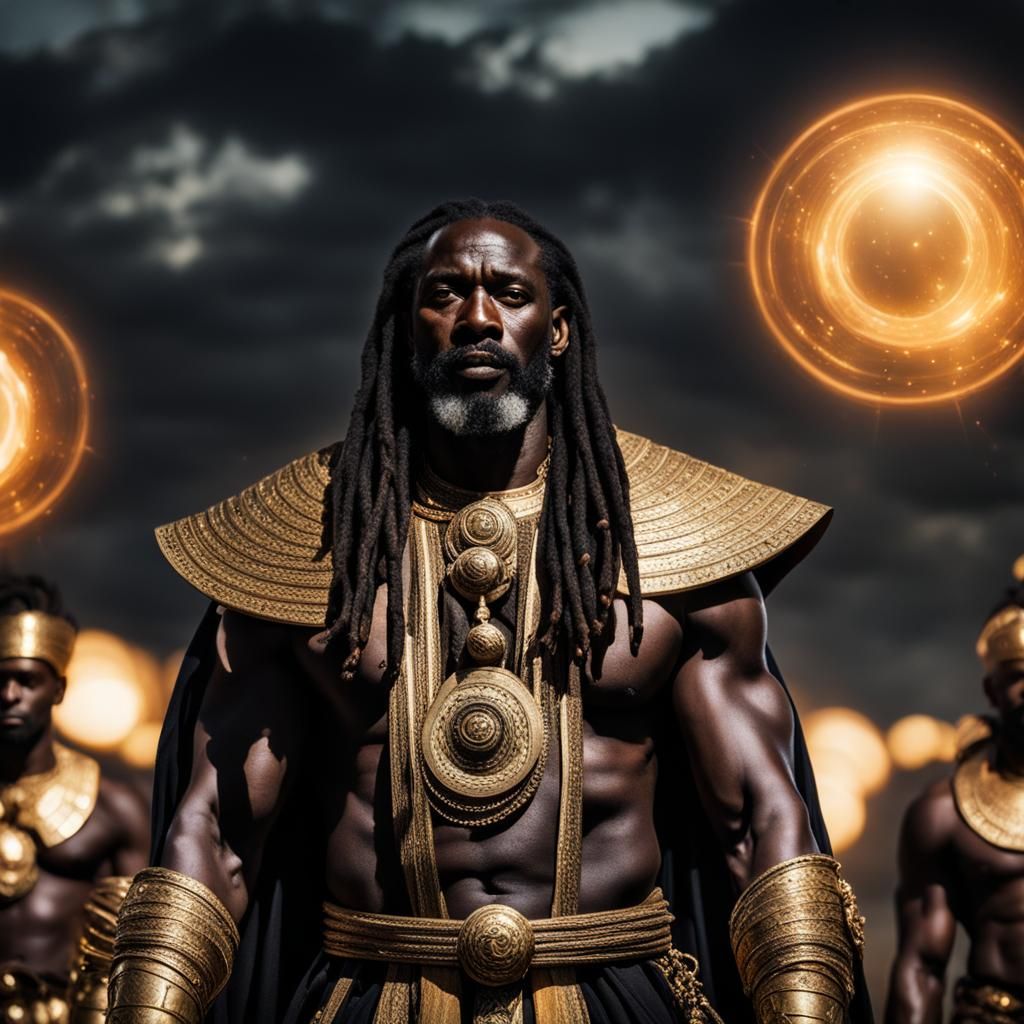 Ancestral Spirits Bestowing Power on Black Man