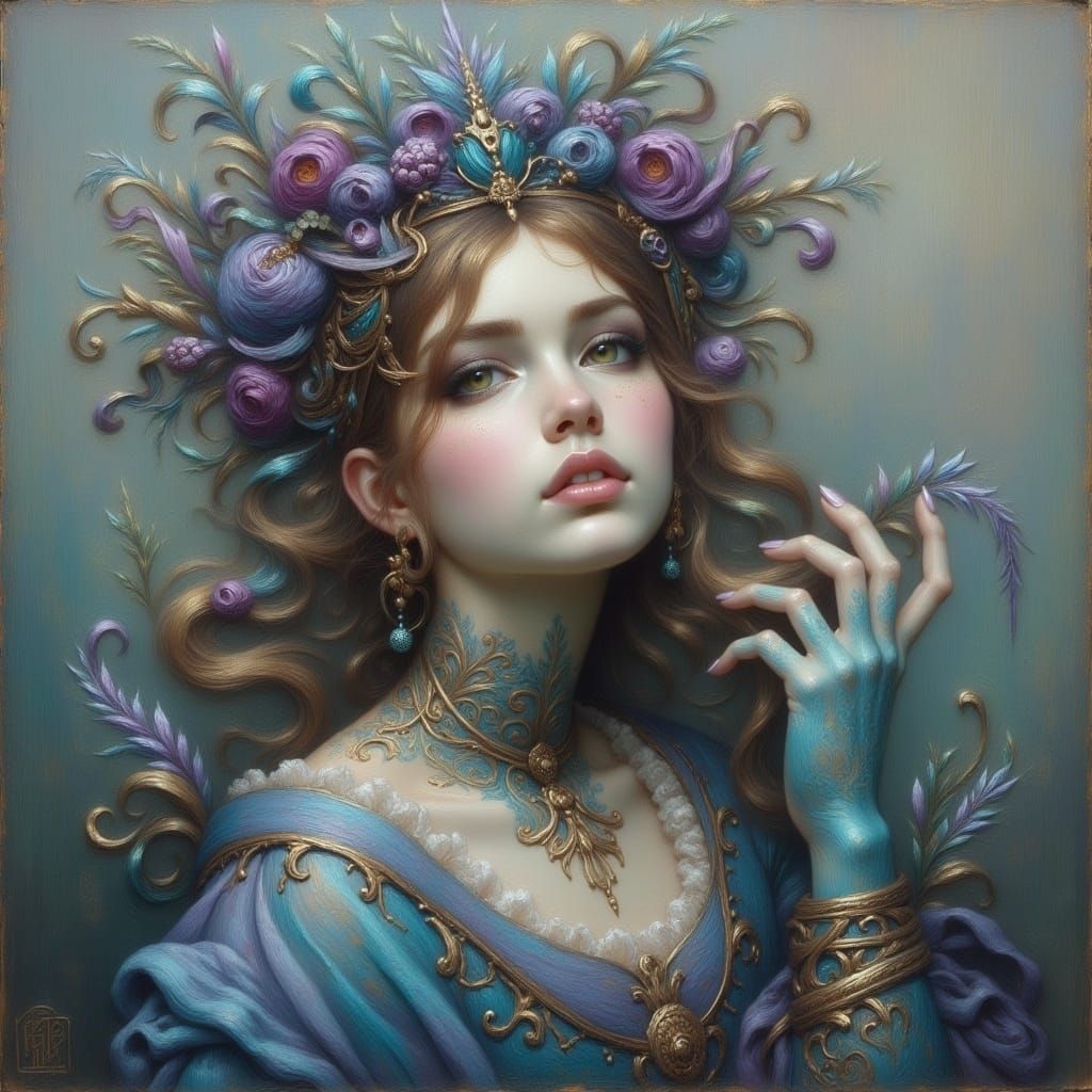 Ethereal Portrait of Nelly Longarms in Whimsical Celtic Styl...