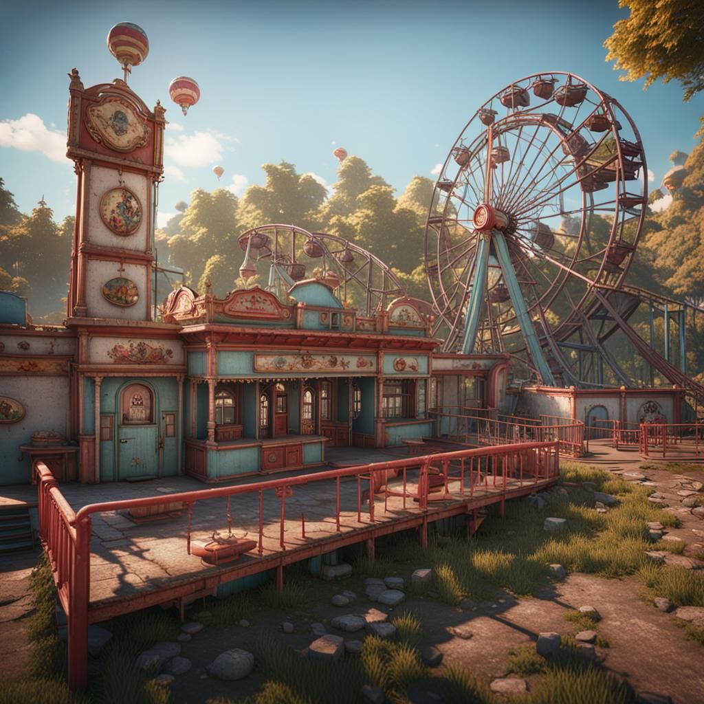 Betty Boop in Abandoned Amusement Park