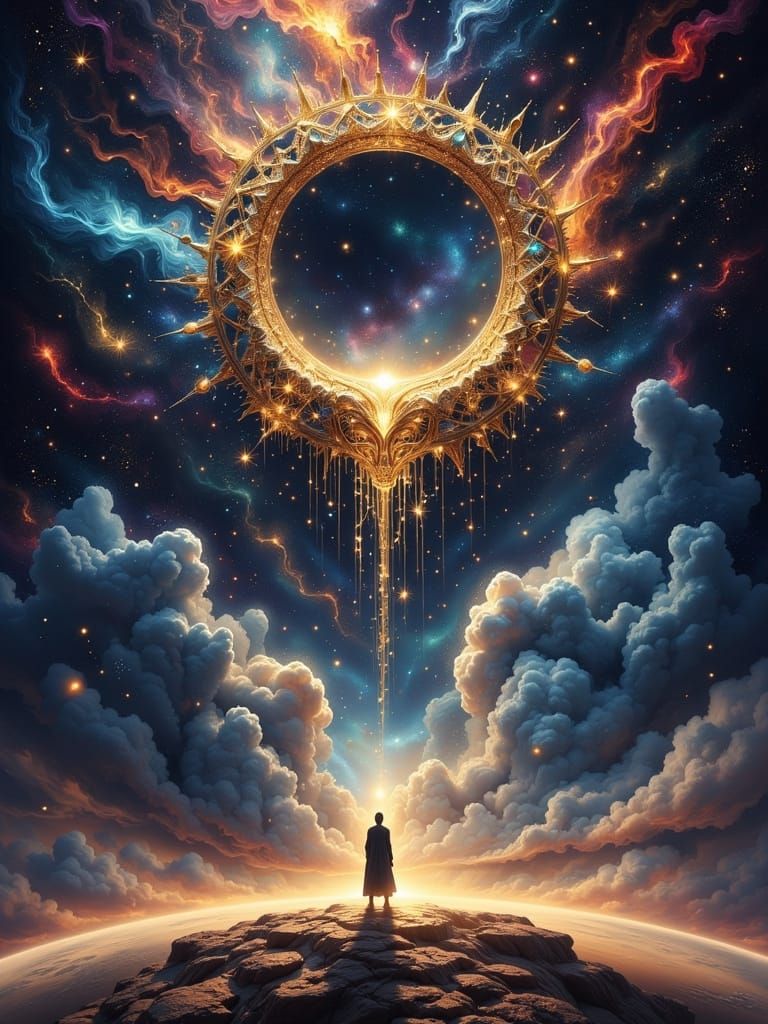 Epic Space Opera Cover: Crown of Galaxies and Thor