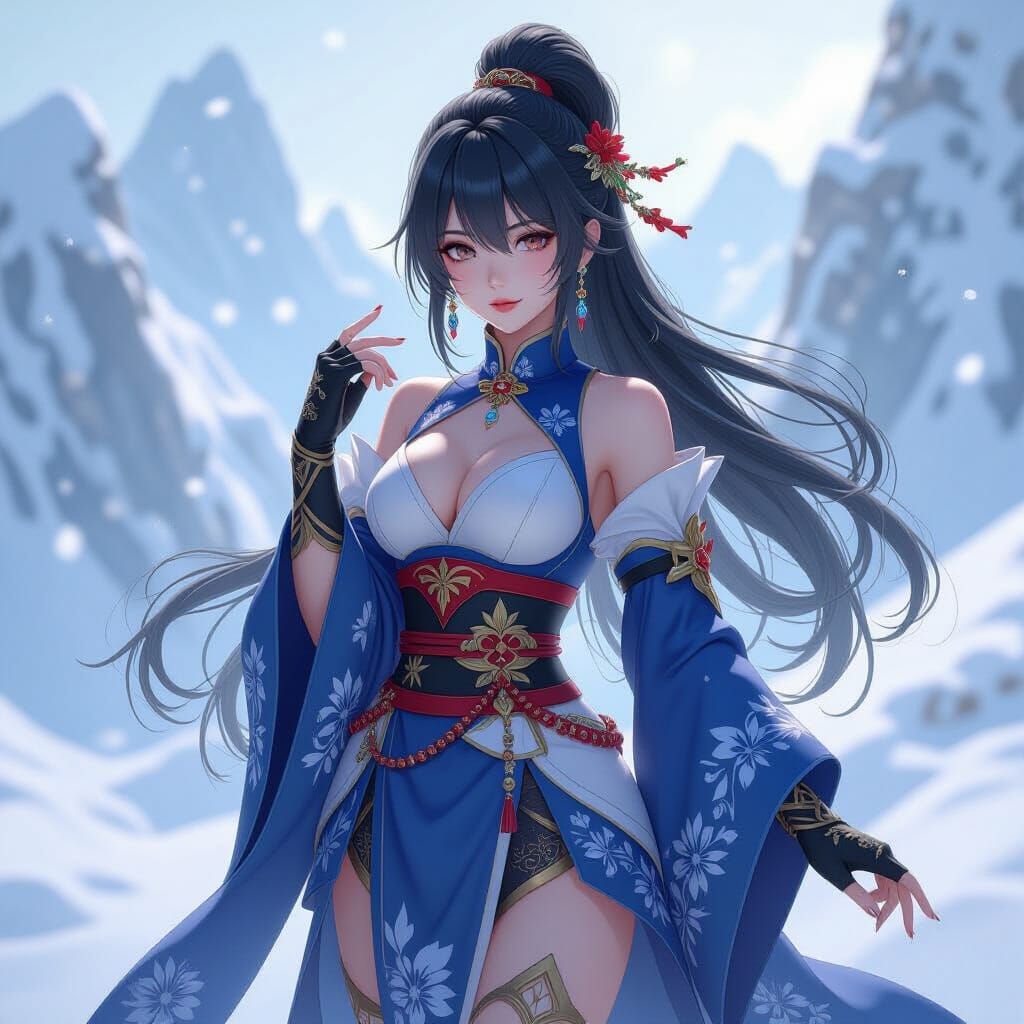 Anime-Style 3D Art Inspired by Genshin Impact