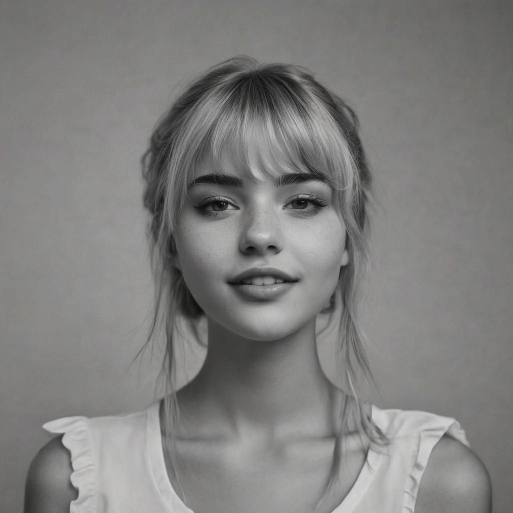 Teenage Girl Portrait with Magazine Cover Aesthetic