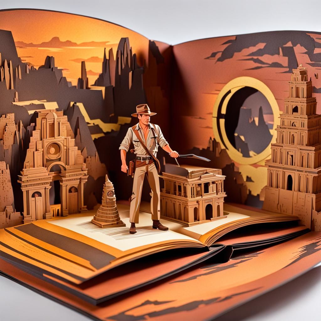 Indiana Jones in a Pop-Up Book Adventure
