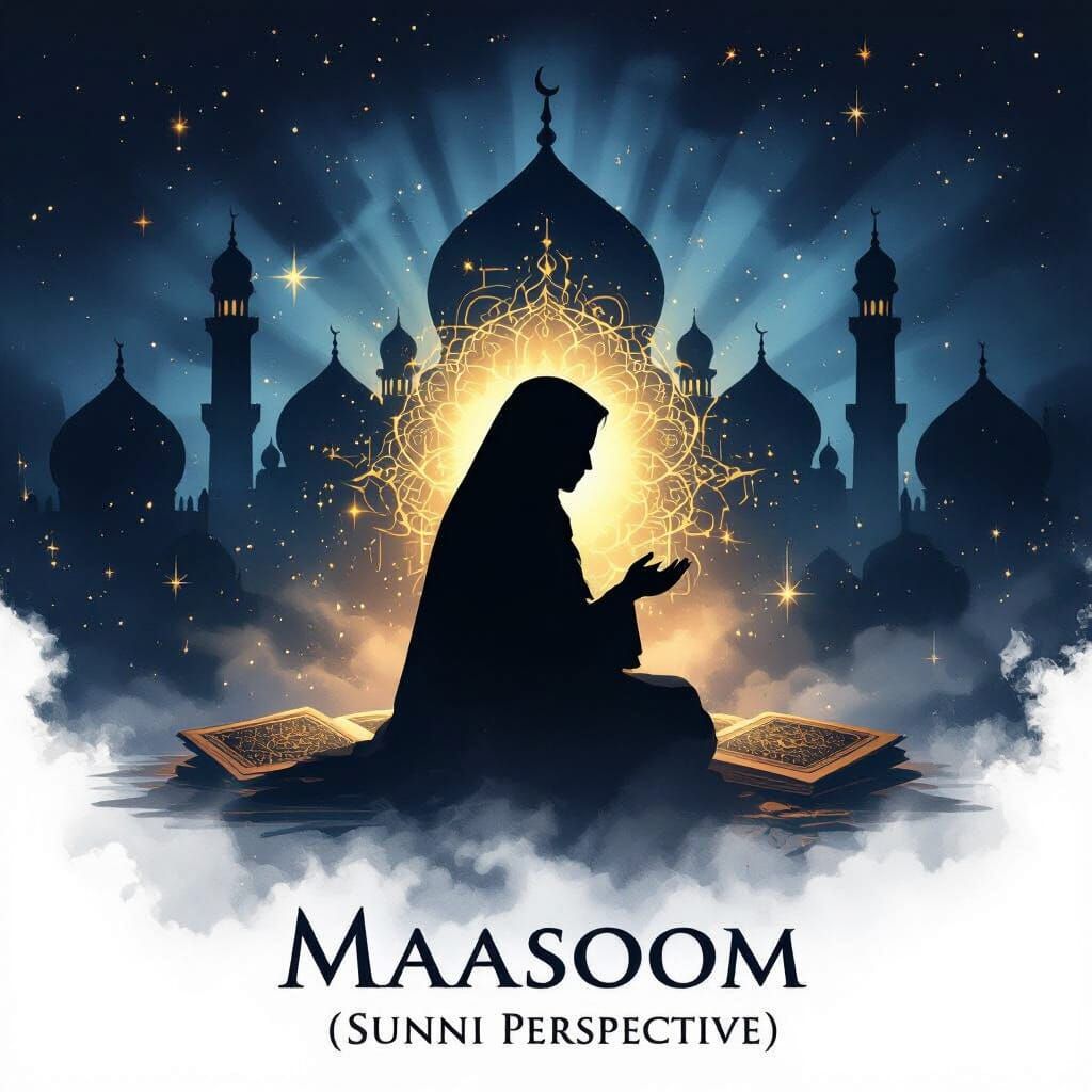 Ethereal Silhouette: Maasoom in Islamic Art Style