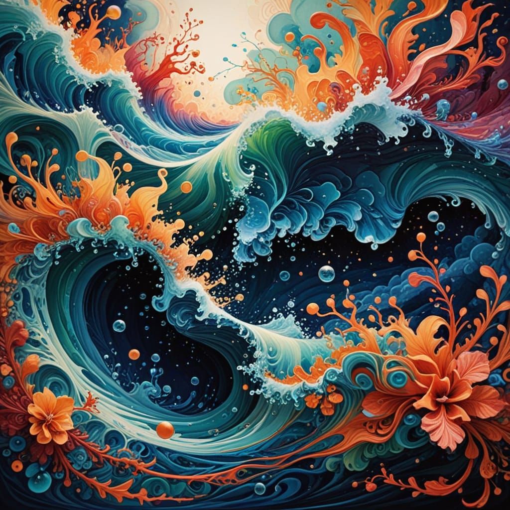 Mystical Pouch Radiates Life in Vibrant, Fractal Patterns