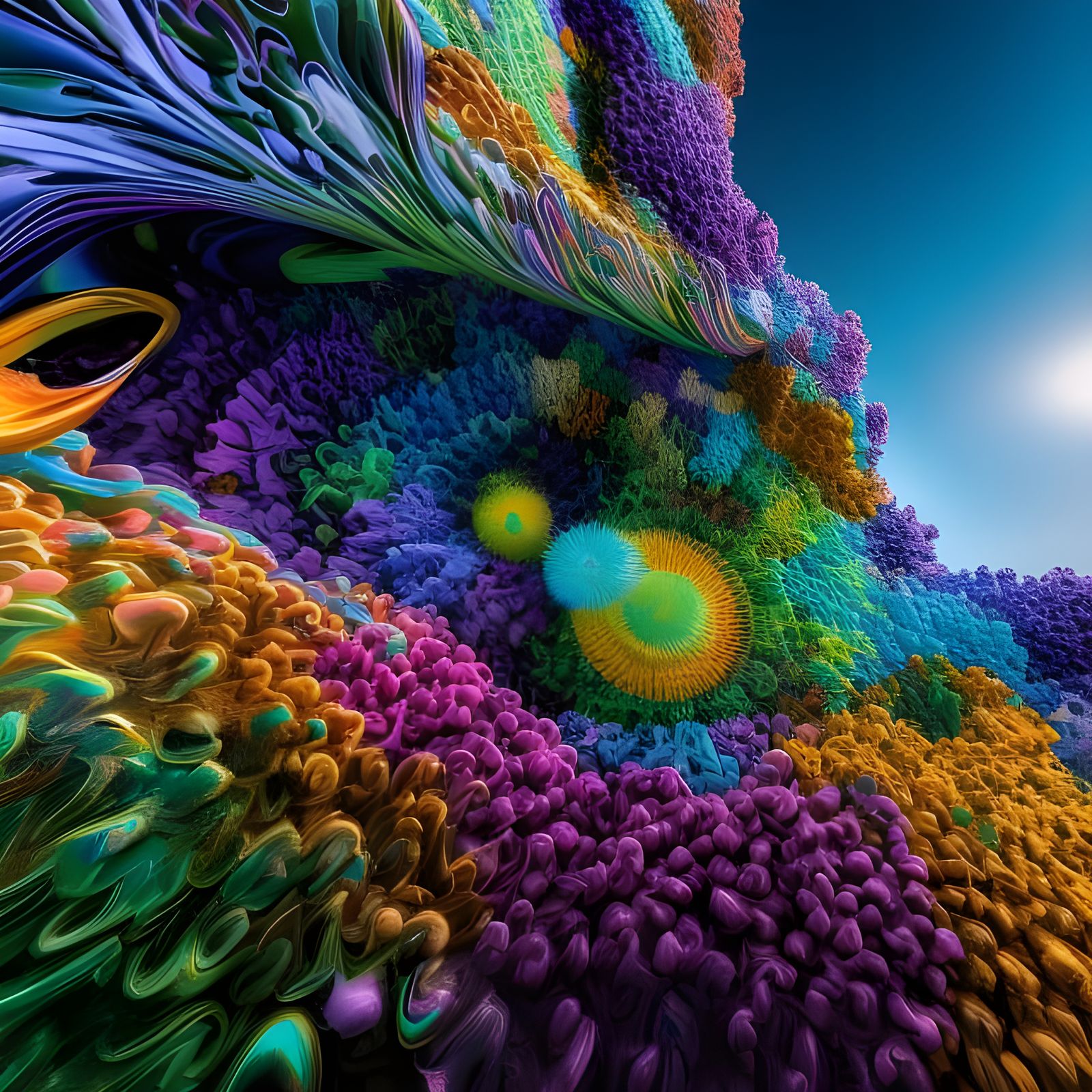 Intricate Geometric Abstract Art in Vivid Colors