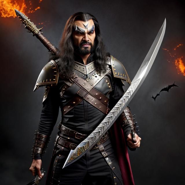 Steampunk Klingon Warrior with Bat'leth