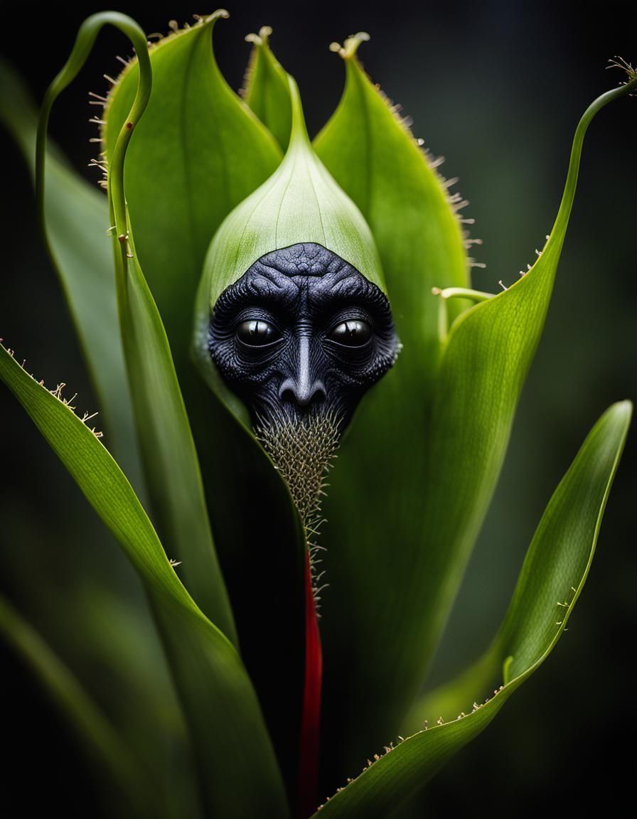 Demonic Cyborg Bear Portrait in Volcanic Hyperspace