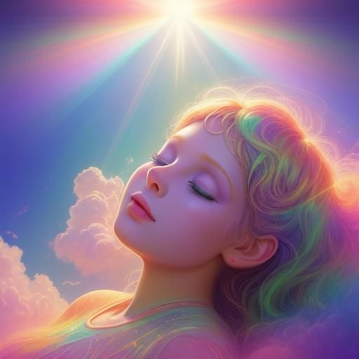 Psychedelic Dream of Love in Cosmic Illustration