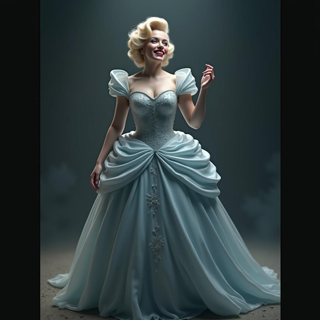 Marilyn Monroe as Cinderella: Dark Realism Adaptation