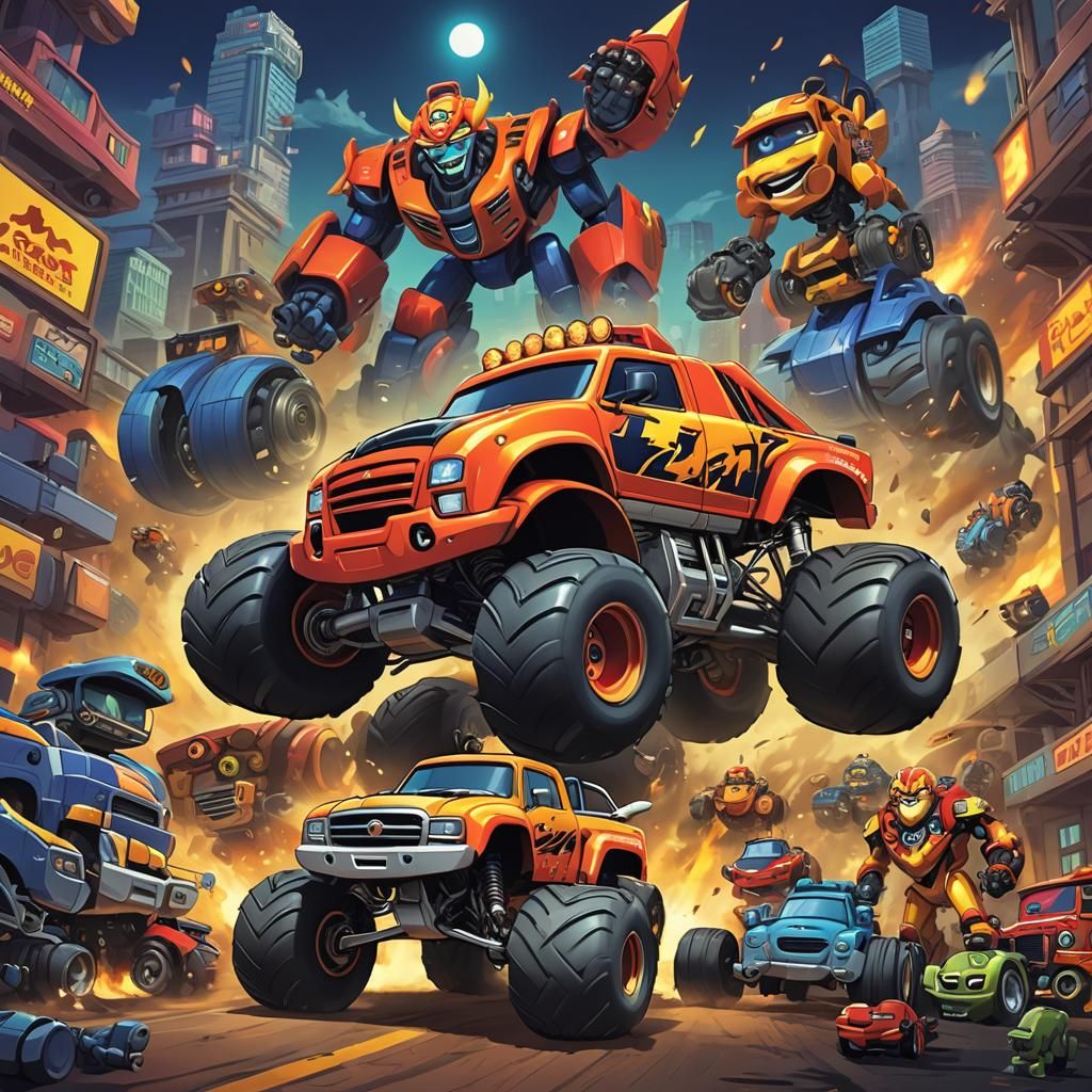 Blaze and the Monster Machines in Manga Style