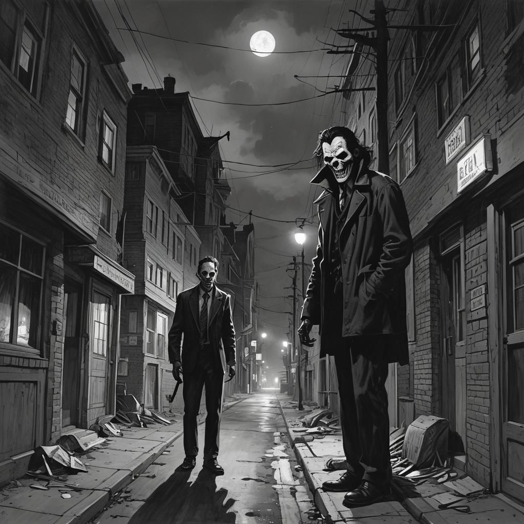 Sinister Late Night Corner, Dark Art