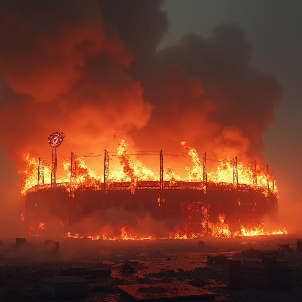 Old Trafford Engulfed: An Apocalyptic Vision