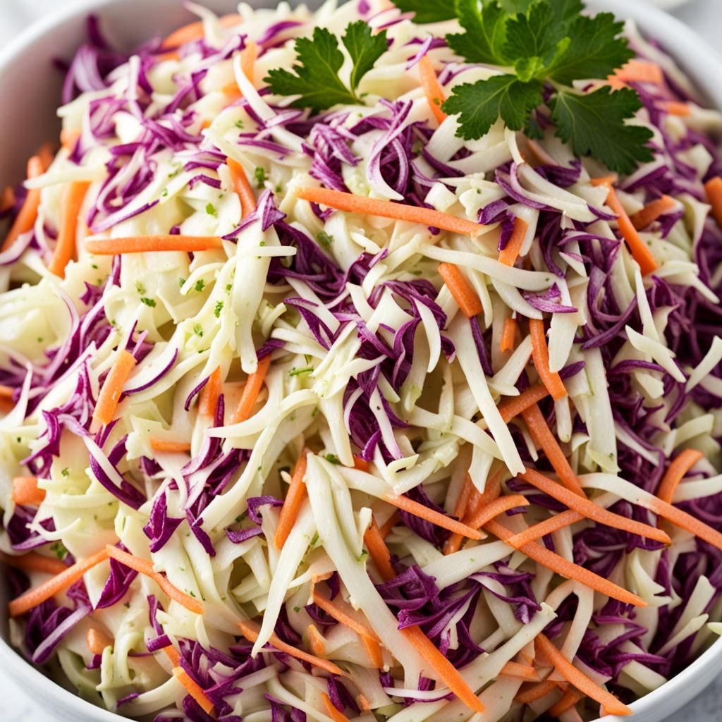 AI Image of Fresh Coleslaw Salad
