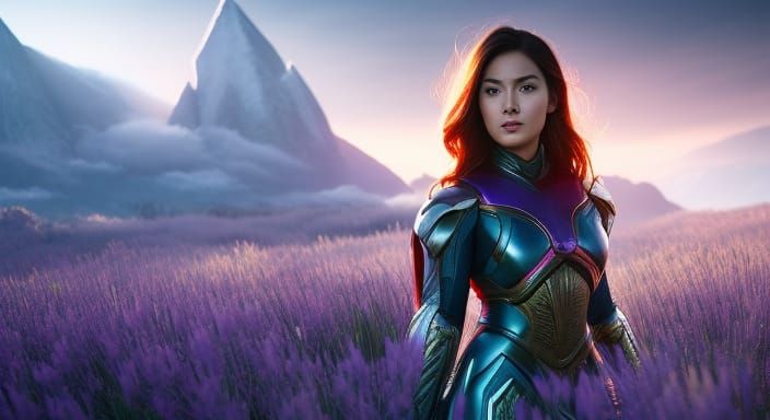 Blue Diamond Ninja in a Daisy Field