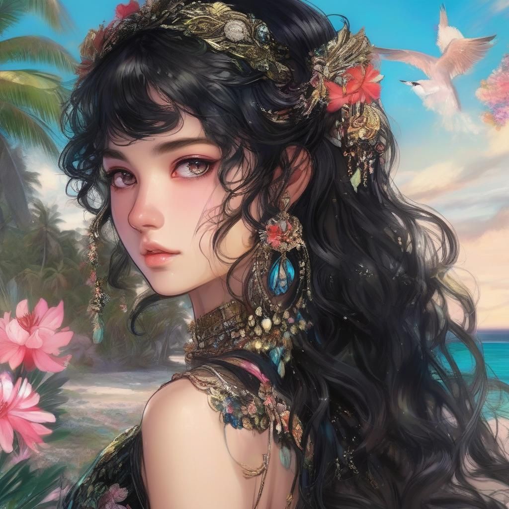 Anime Ballerina Neko Girl Portrait in 16K