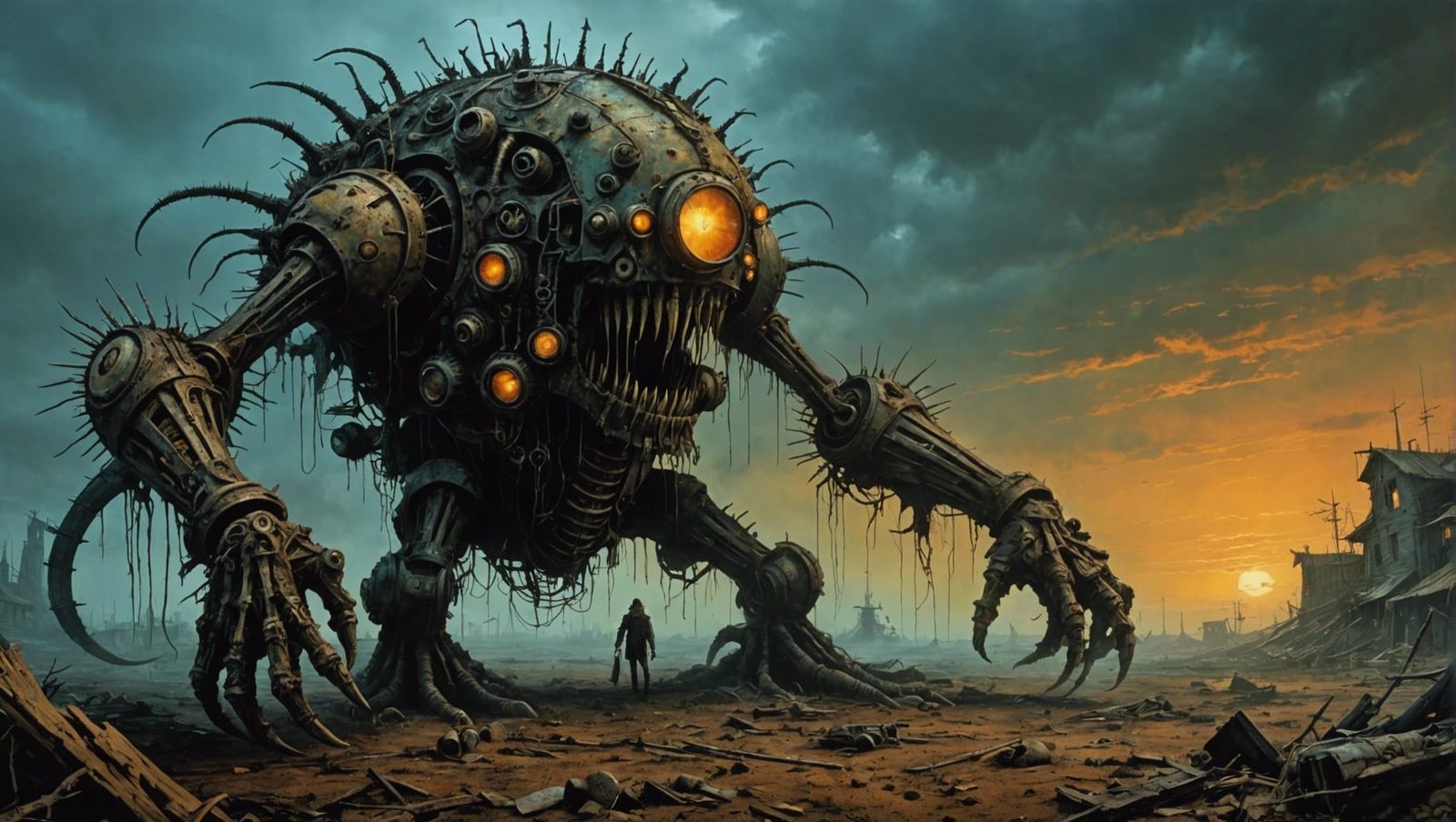 Horrifying Post-Apocalyptic Foot Monster in Zombiecore Style