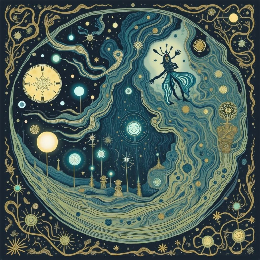 Abstract Kinetic Soul Alien Moonscape