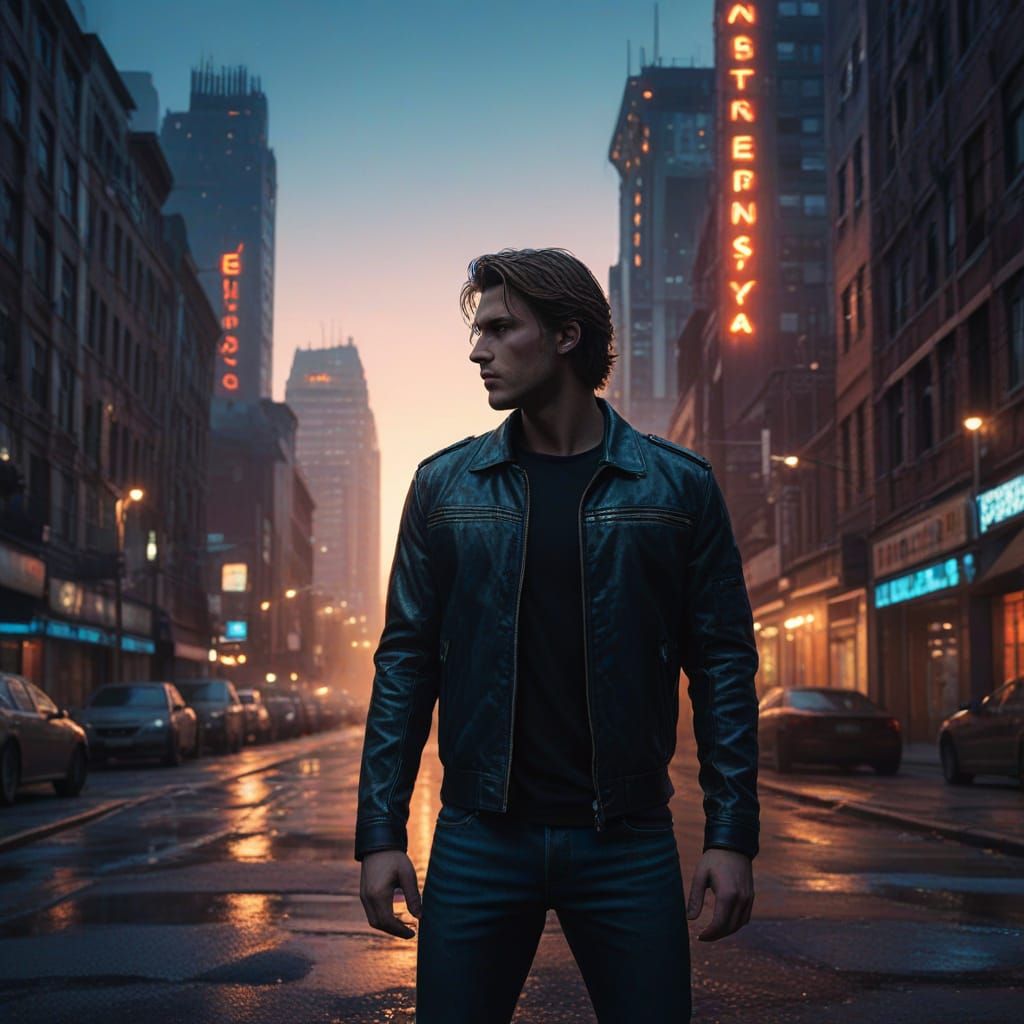 Cinematic Cityscape at Golden Hour