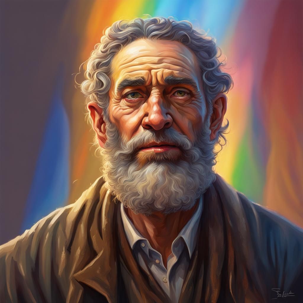Proud Jew in Hyperrealistic Splash Art