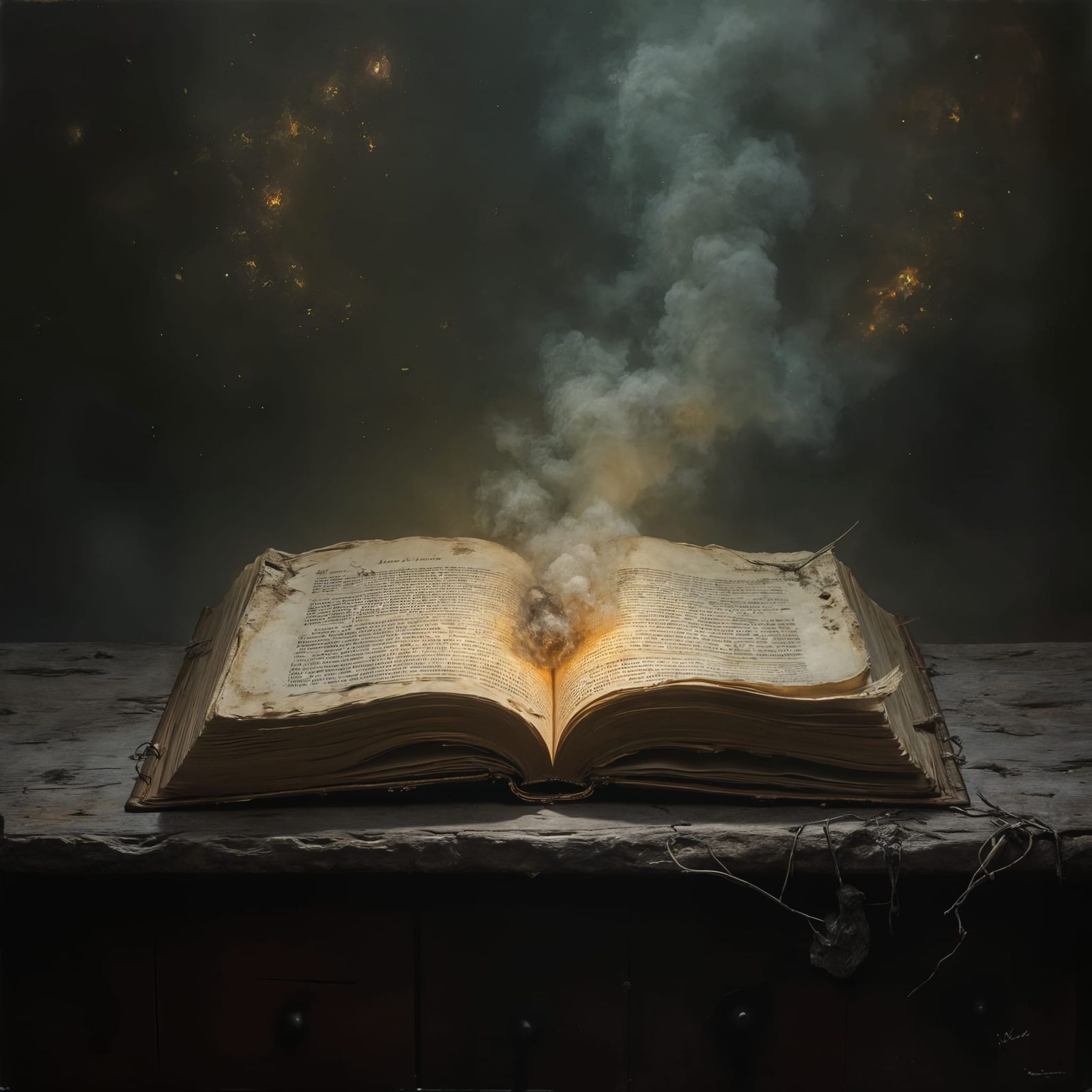 Cosmic Universe Unfolds from an Open Book on a Table