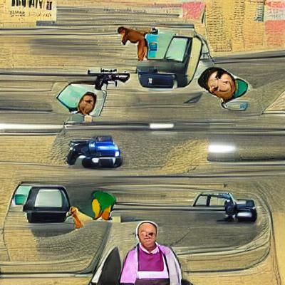 Neon Cityscape in Cyberpunk Style