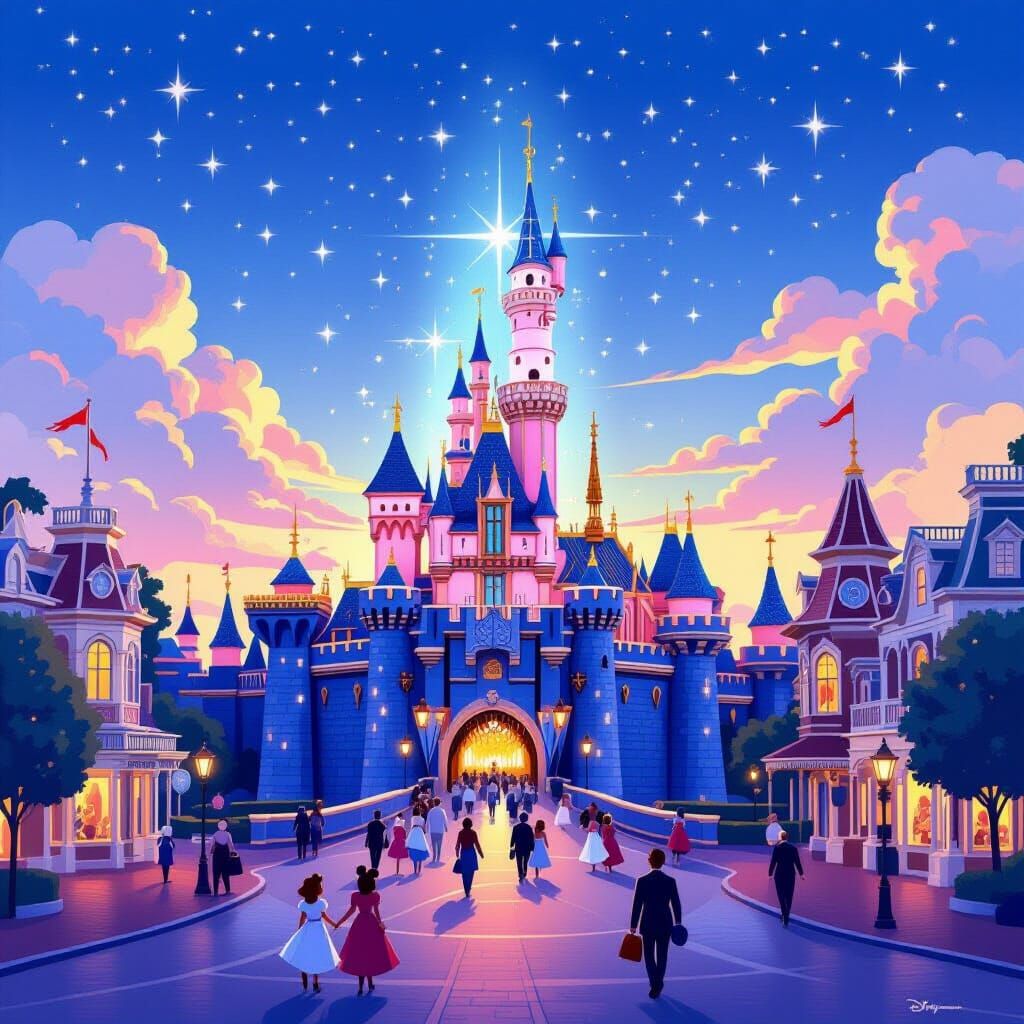 Magical Disneyland Poster of Sleeping Beauty Castle