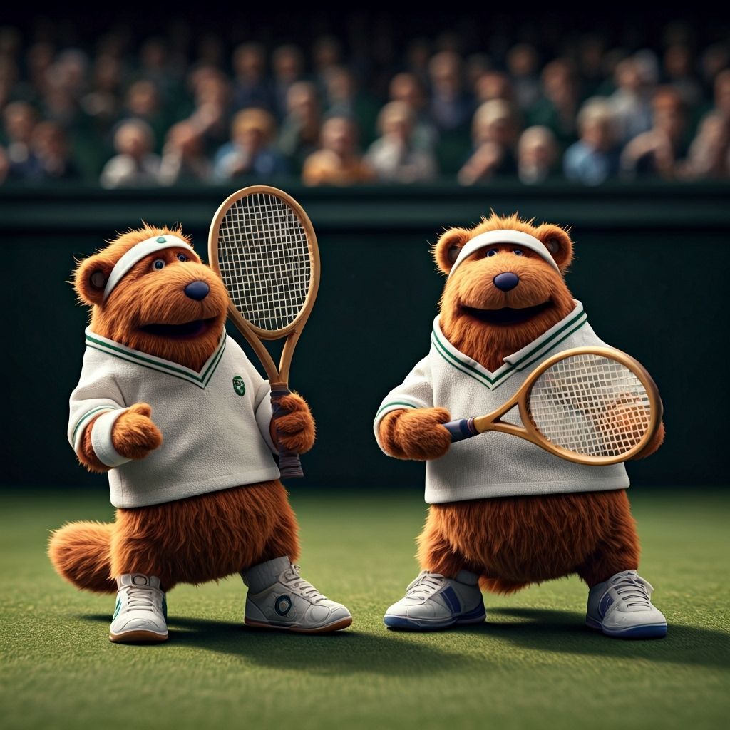 Wombles Play Tennis Final in Stop Motion Style