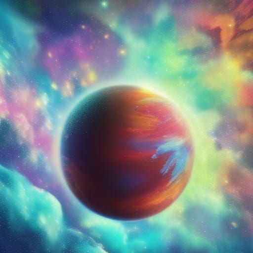 Hyperrealistic Planet Splash Art Concept