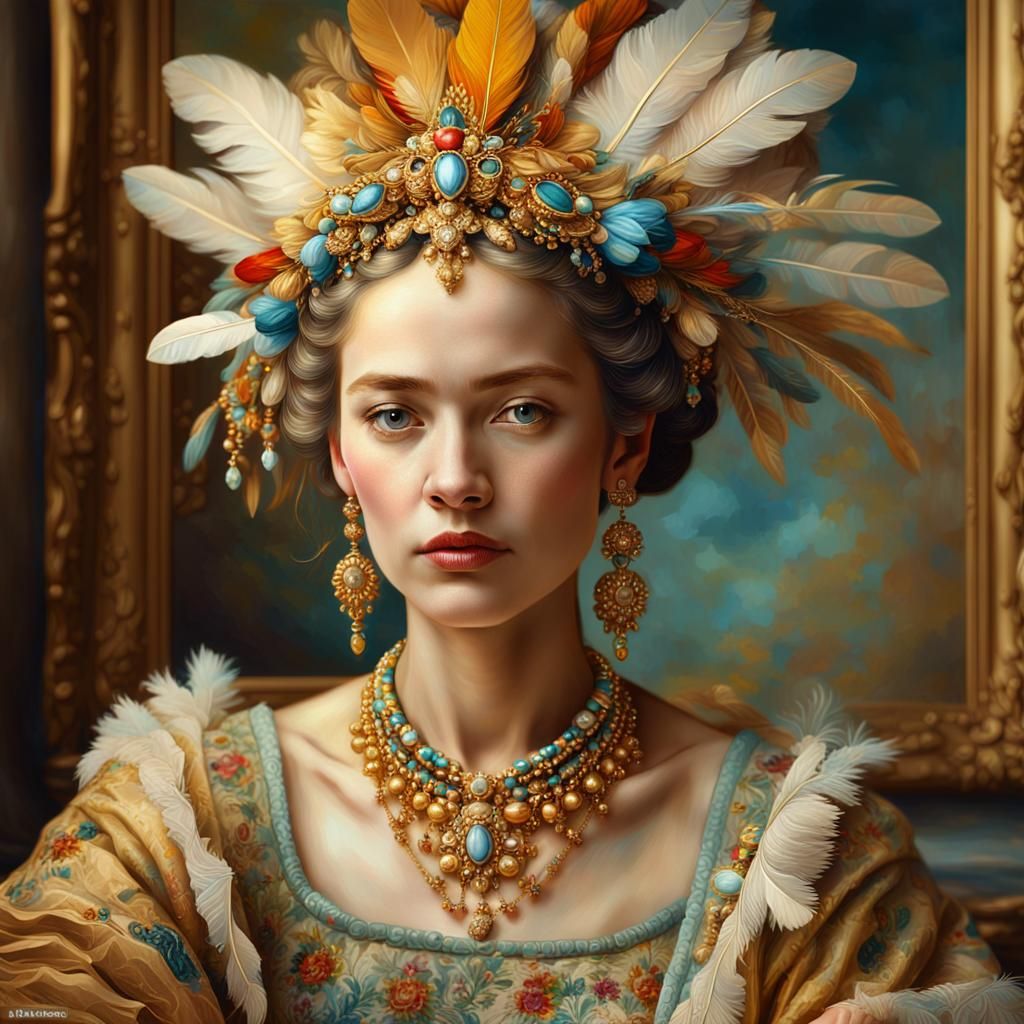 Impressionist Portrait of Woman with Jewelry
