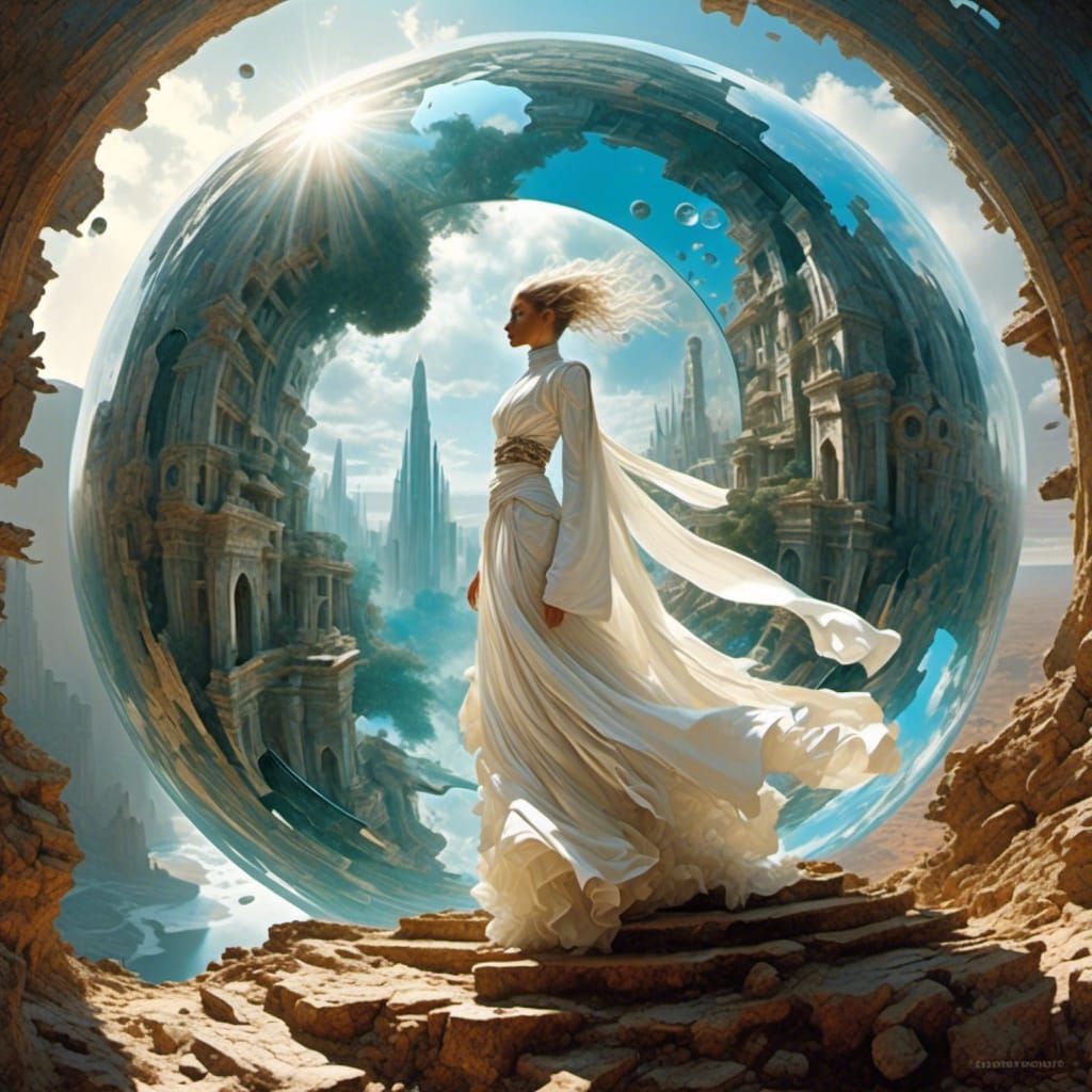 Desert Warrior in Shattered Glass Sphere