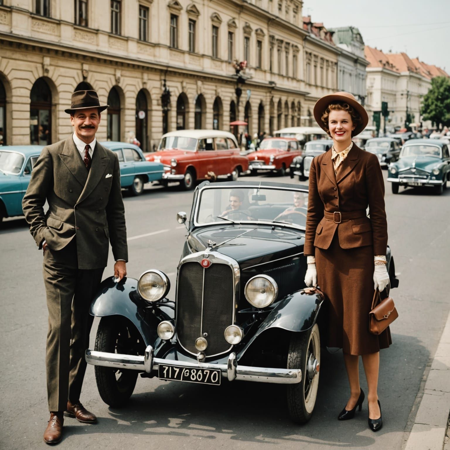 Vintage-Style Travel Poster of Hungary