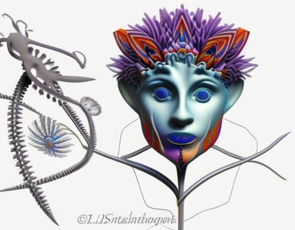 Celtic Fractalscape with Mountain and Zodiac Elements