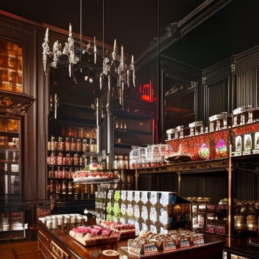 Dark Candy Skull Still Life in 16K HDR