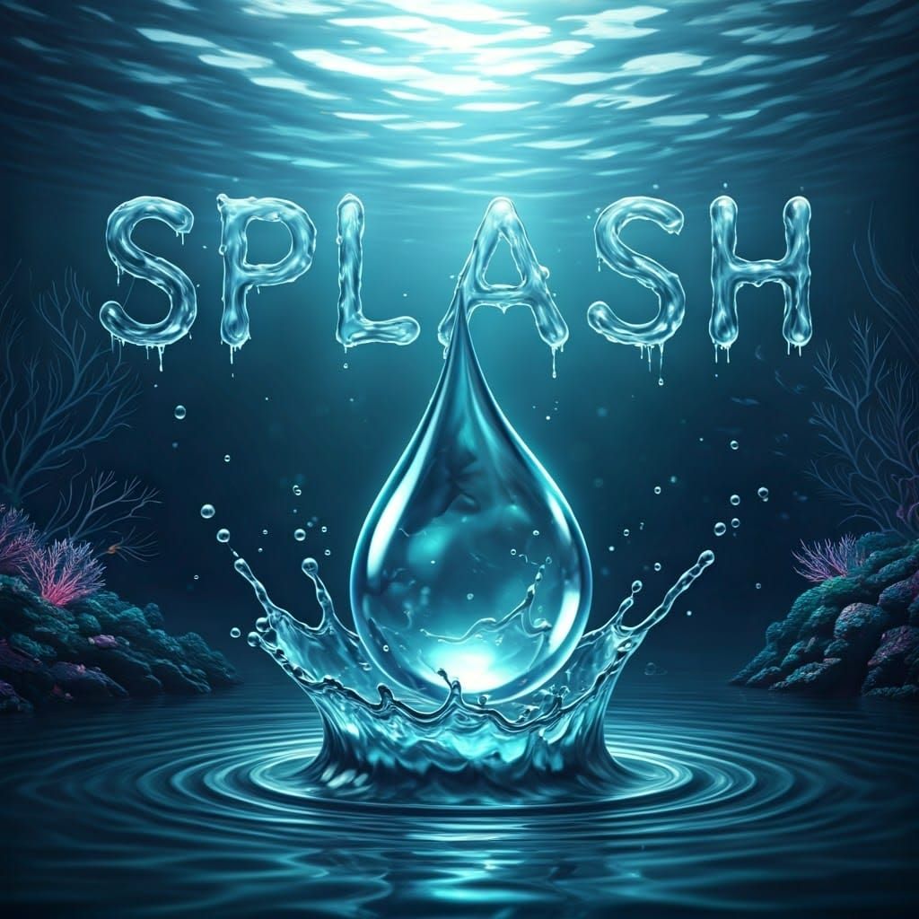 Magical Mermaid Tail Splash in Baroque Style