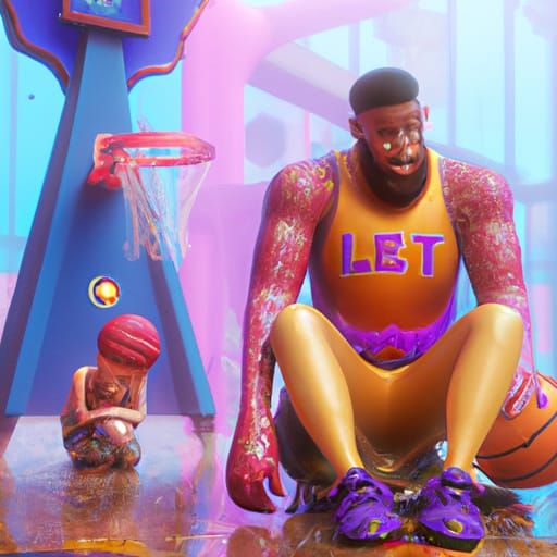 Lebron James Dunked On: A Matte Painting
