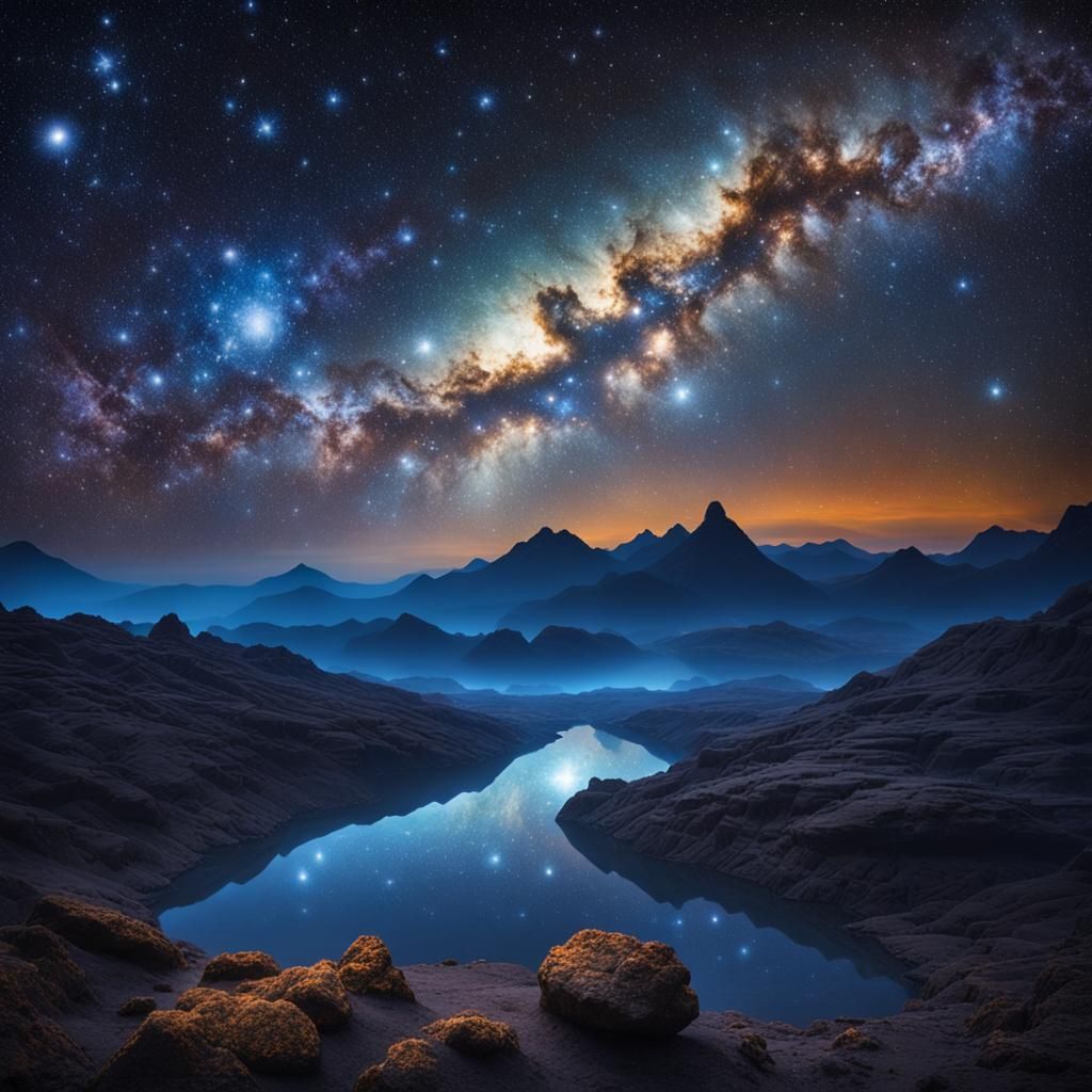 Celestial Majesty: Stars, Galaxies, and Nebulous Clouds