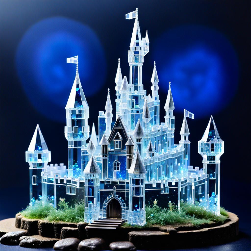 Magical Crystal Castle of Luminous Rhinestones