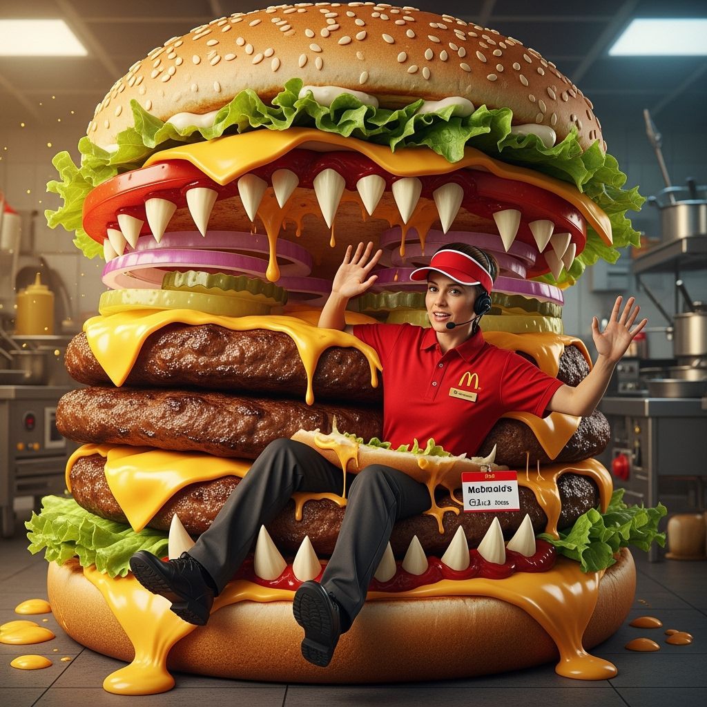 McDonald's Worker Eaten by Mega Burger