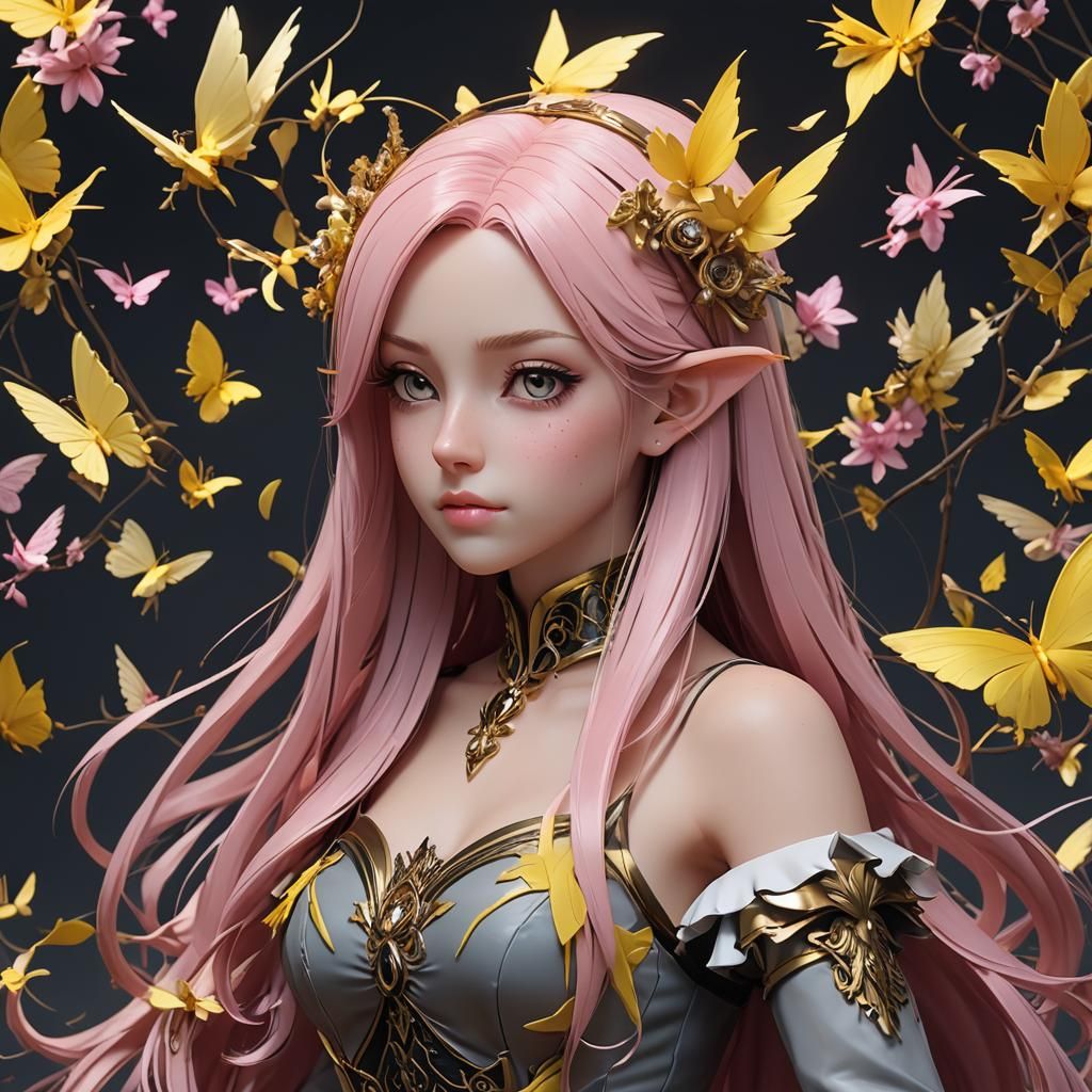 Anime Bruja: Detailed 3D Concept Art