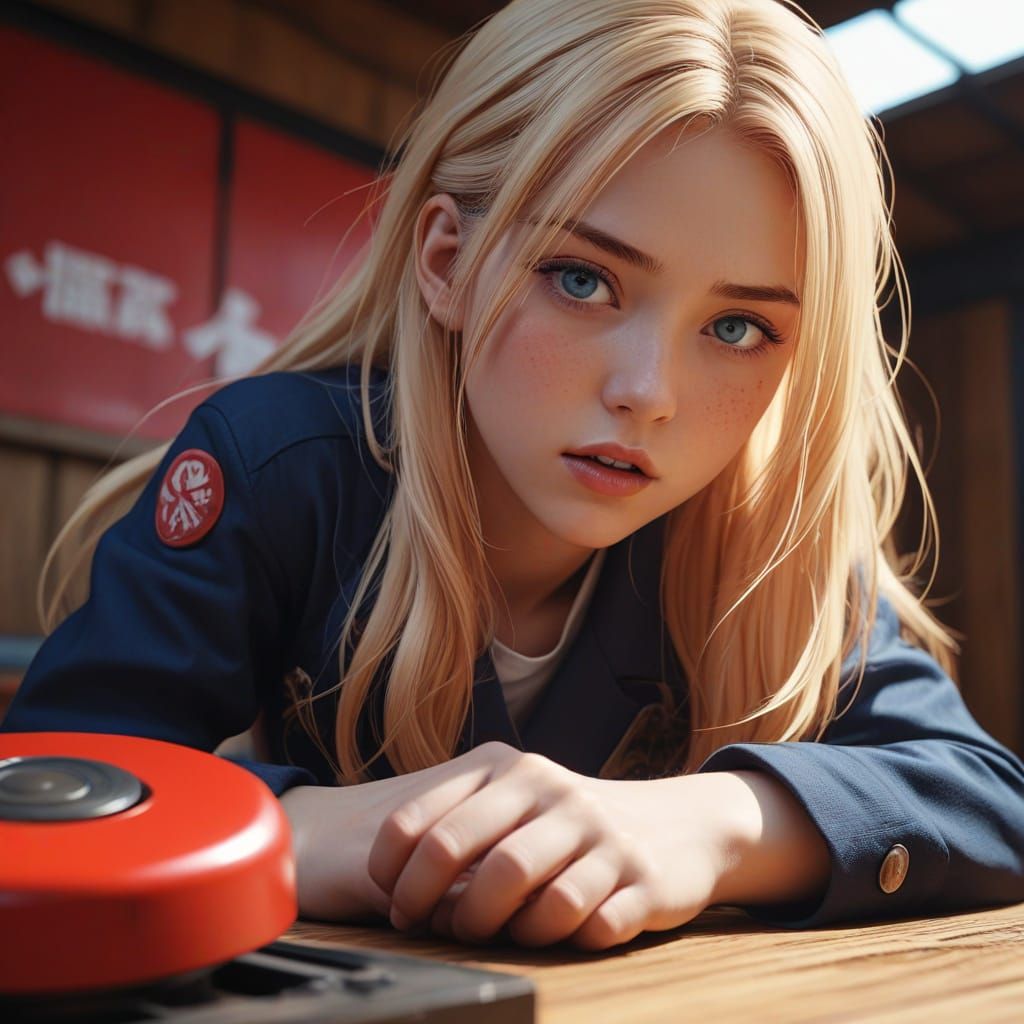 Temptation's Edge: Anime-Inspired Film Still