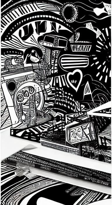 Surreal Movie Poster with Doodle Drawings