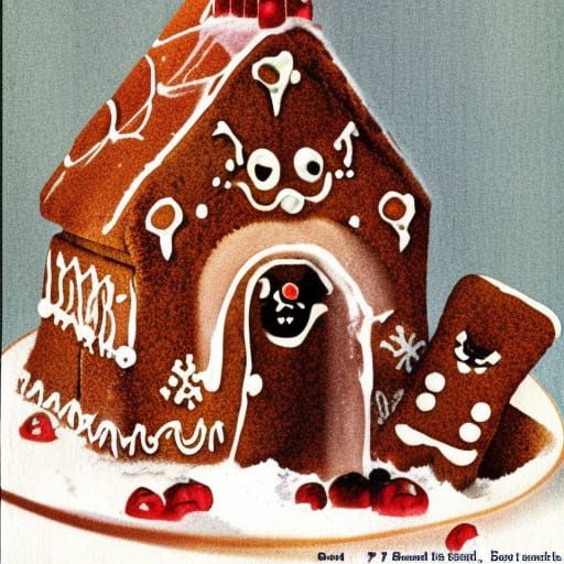 Edible Gingerbread House From Hell: Comic Book Art