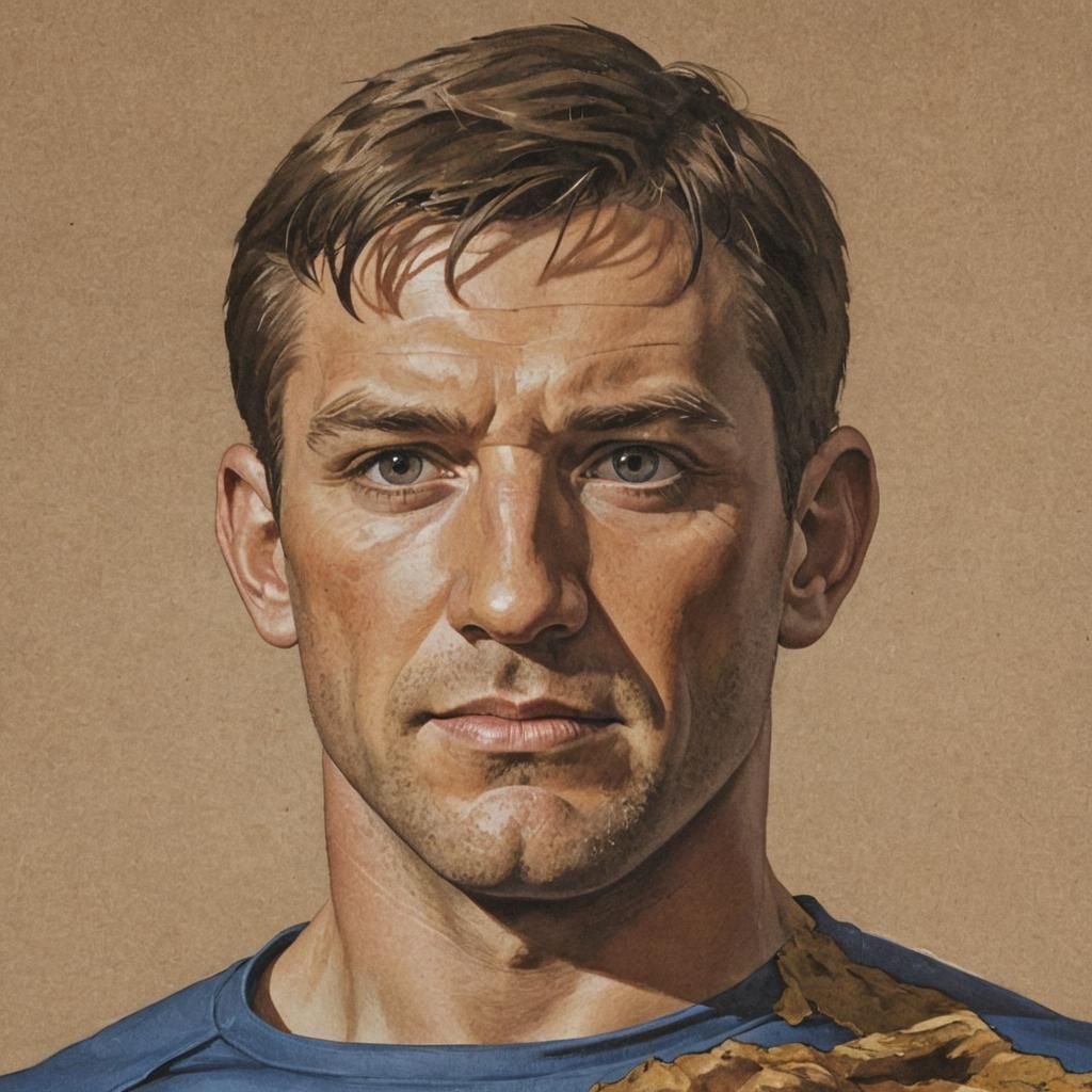 The Thing's Self-Portrait: A Fantastic Four Rendition