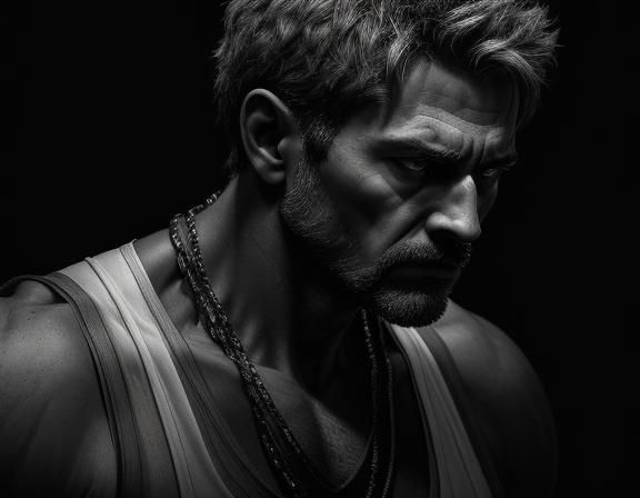 Men in Army Medical Room, as Digital Art