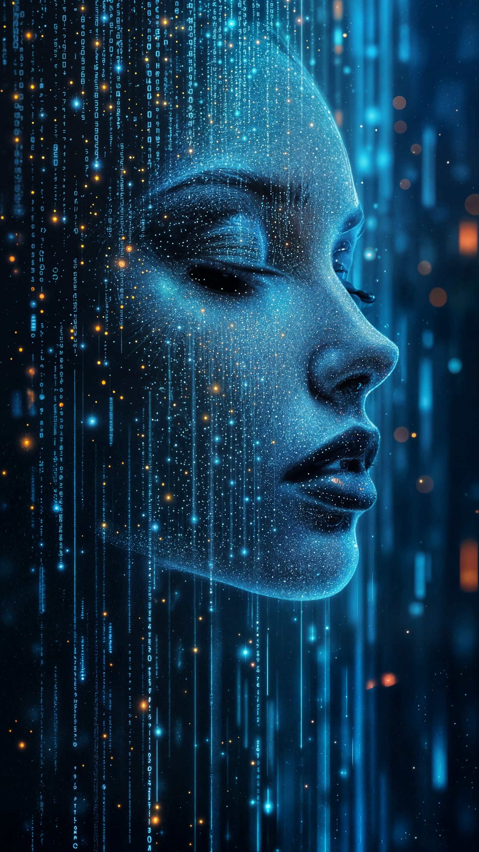 Cosmic Binary Faces in Holographic Dreamscapes