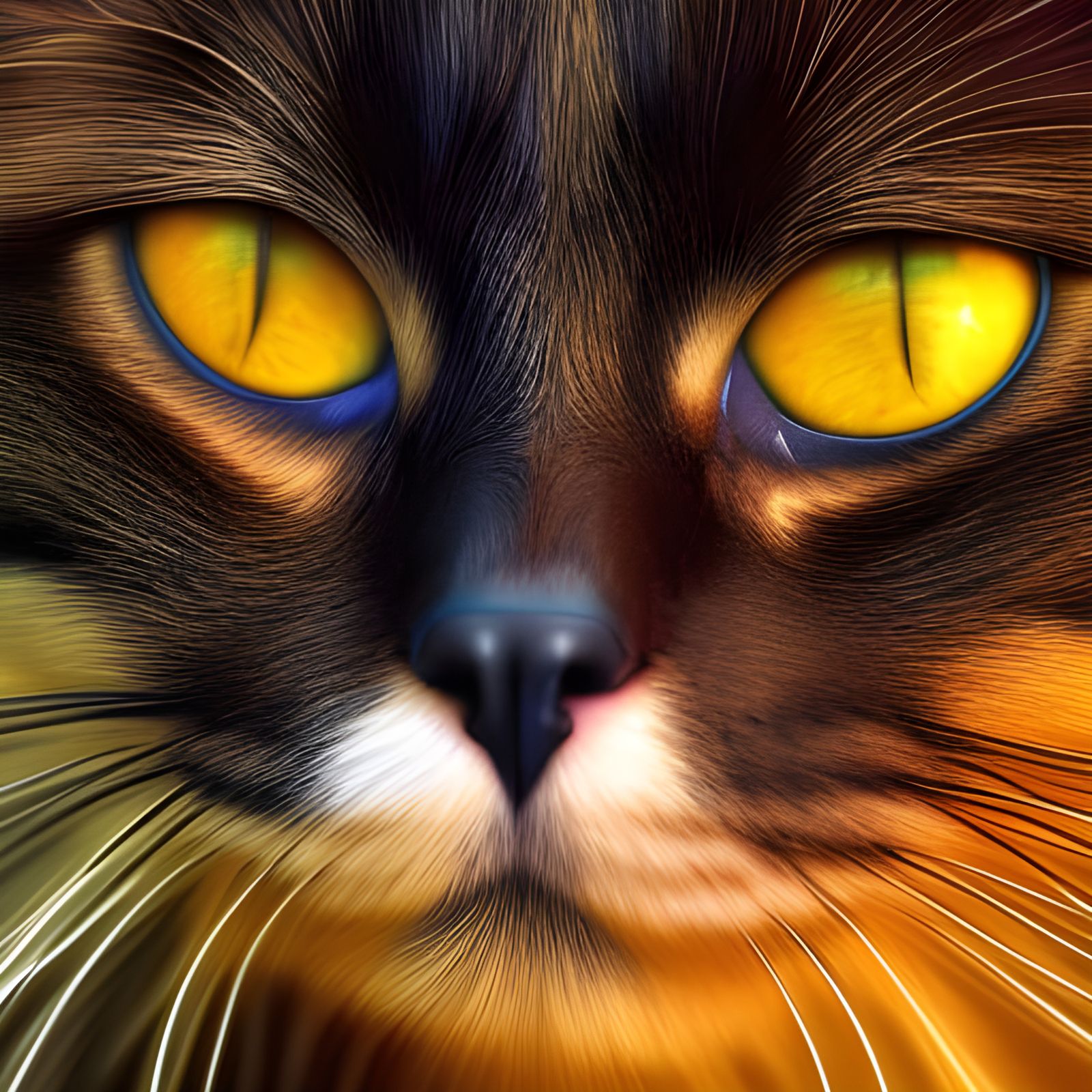 Hyperrealistic Cats and Dogs in Splash Art Style