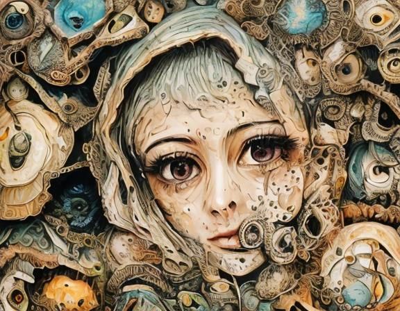 Portrait of Miss Ammanita in Painterly Style